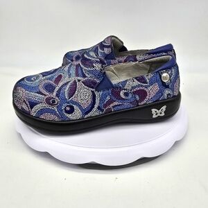 Alegria Shoes Women 4.5 Comfort Clog Professional Keli KEL5 Blue and Purple